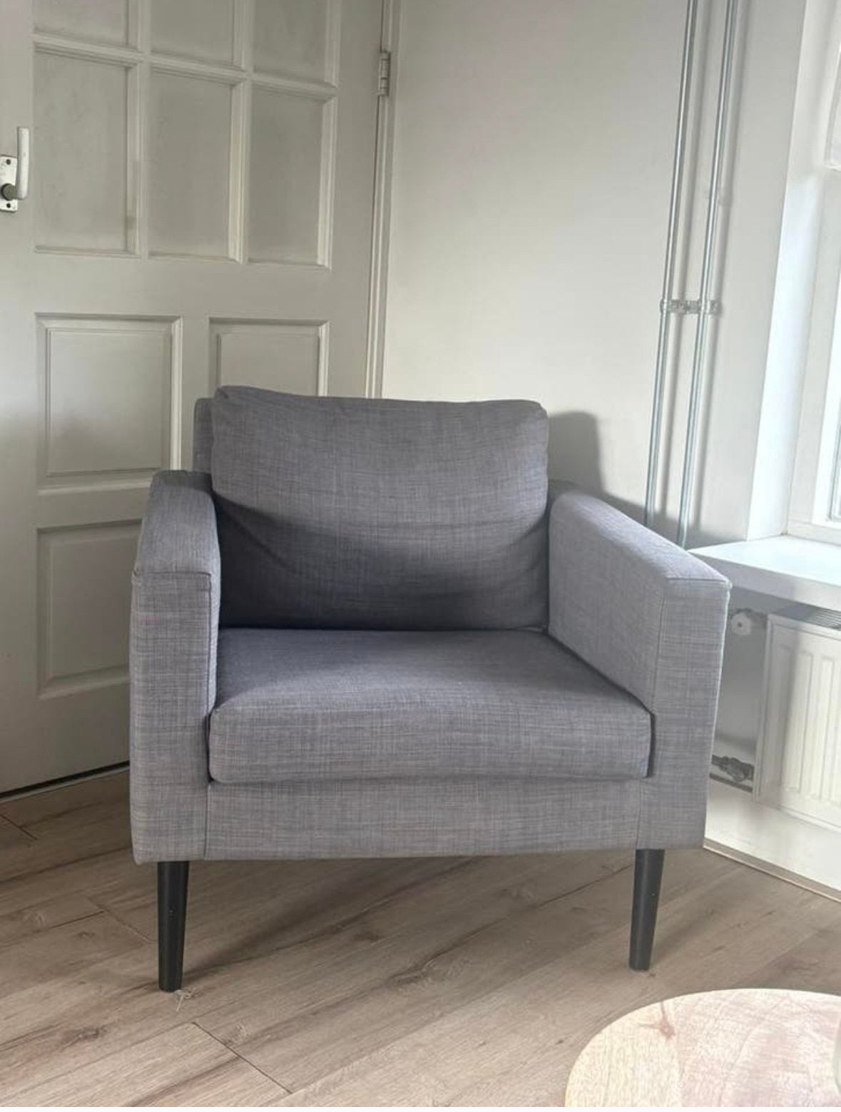 Grijze fauteuil Friheten collectie IKEA, Huis en Inrichting, Fauteuils, Ophalen, Zo goed als nieuw, Stof, 50 tot 75 cm