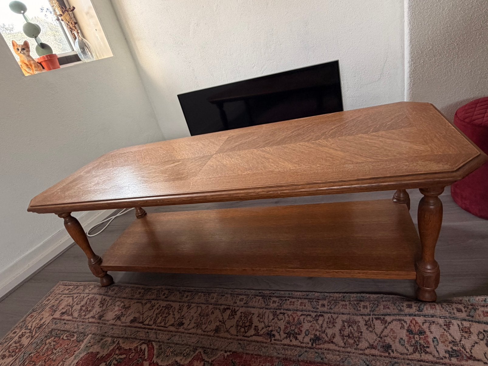 Houten salon tafel/tv meubel, Huis en Inrichting, Ophalen, Gebruikt