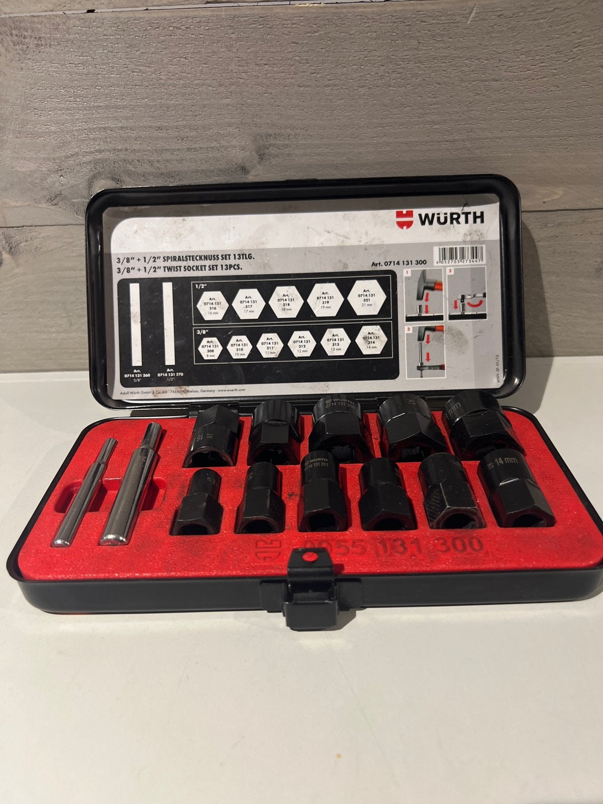Wurth spiraalsteekmoer set 13-delig, N, N, Nieuw, Ophalen of Verzenden