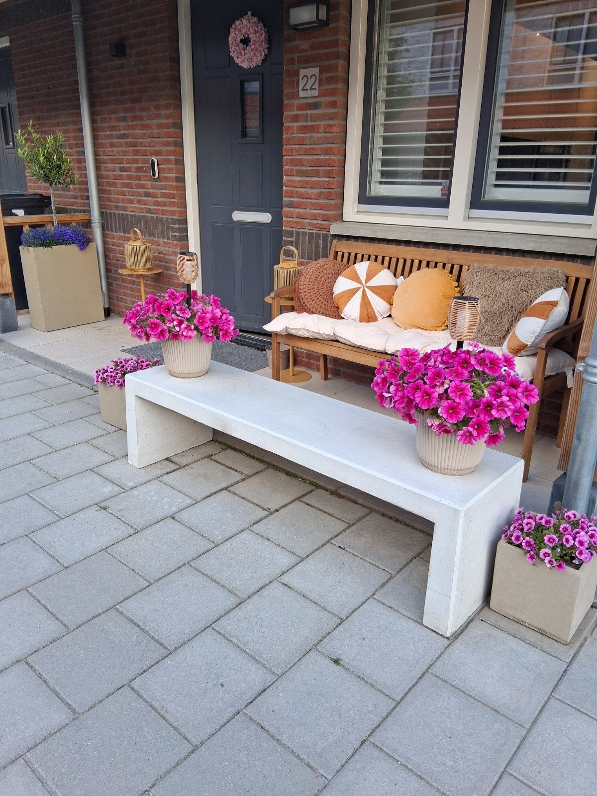 Betonnen bank., Tuin en Terras, Tuinbanken, Ophalen of Verzenden, Gebruikt, Overige materialen