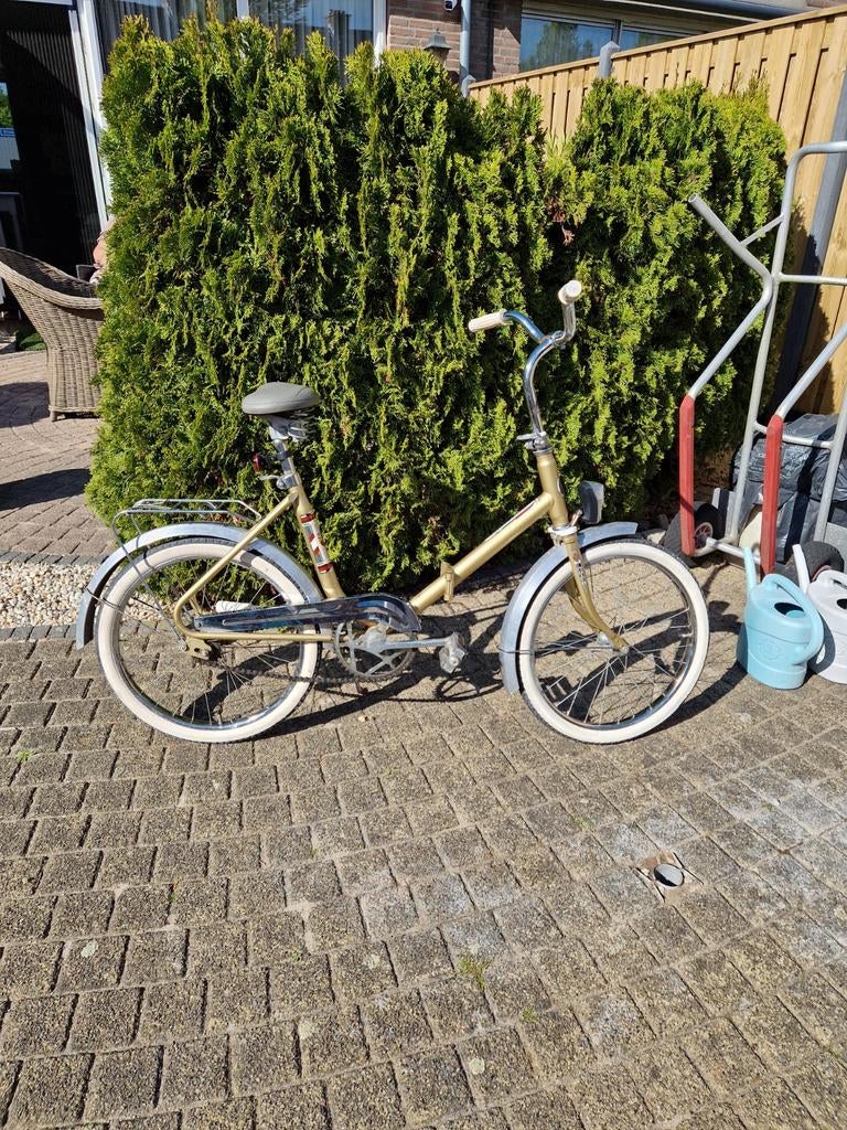 Retro Vouwfiets 20 inch, Rijklaar met Pomp, Fietsen en Brommers, Gebruikt, Dames, Deels opvouwbaar, Ophalen