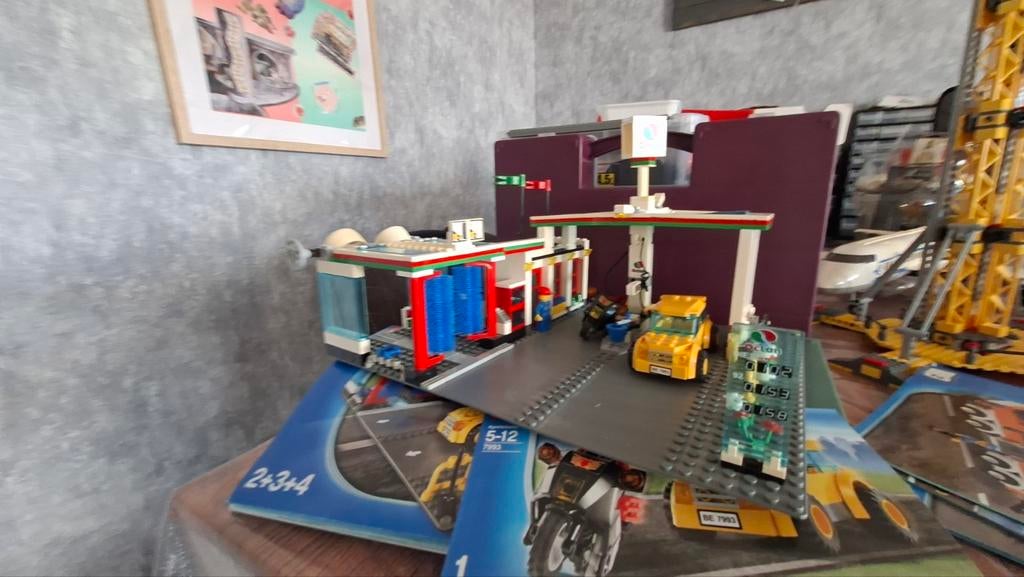 Lego City Tankstation met autowasstraat, Ophalen of Verzenden, Zo goed als nieuw, Complete set, Lego