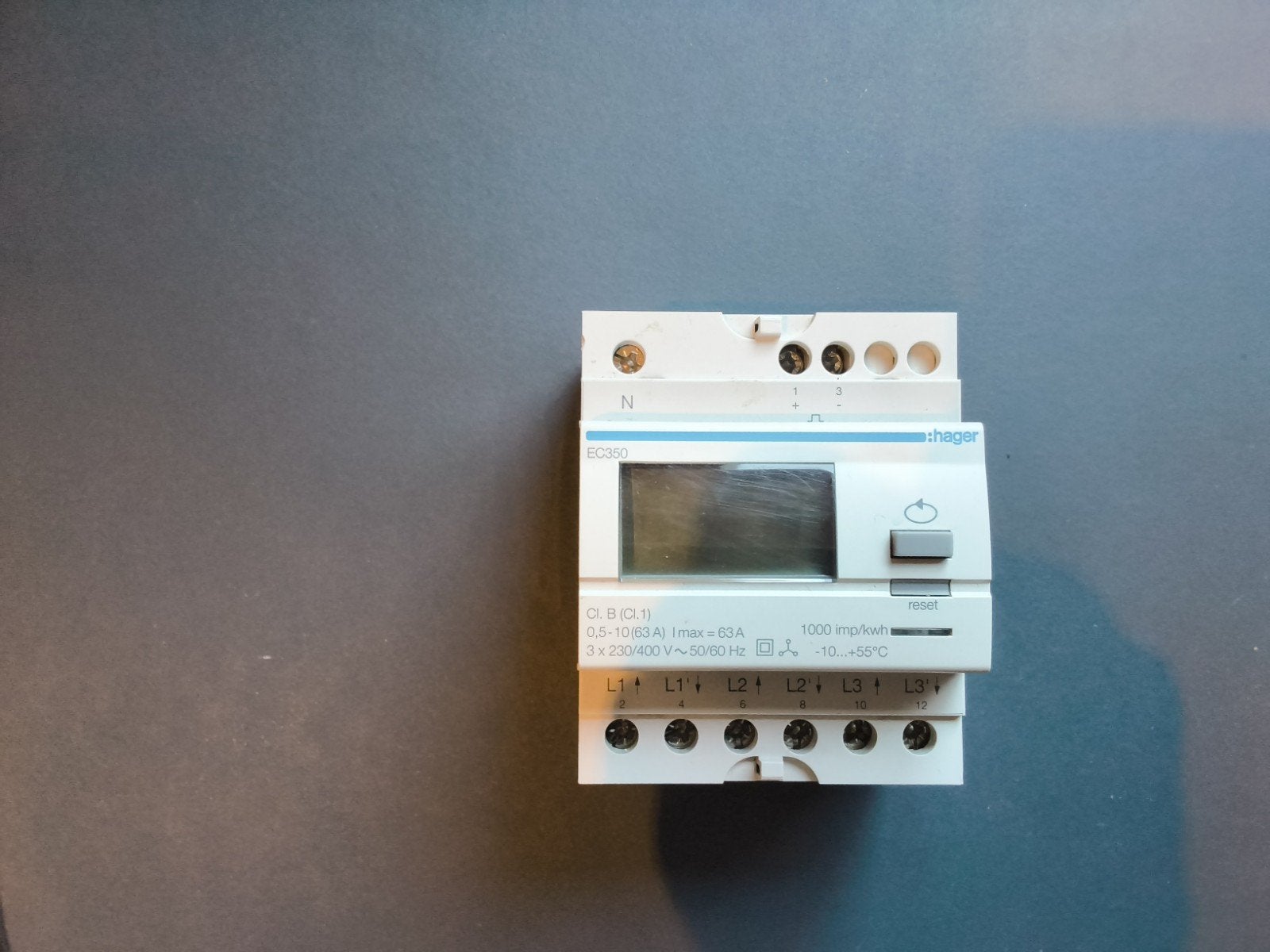 hager kwh meter 3 fase type EC350, Hobby en Vrije tijd, Elektronica-componenten, Ophalen