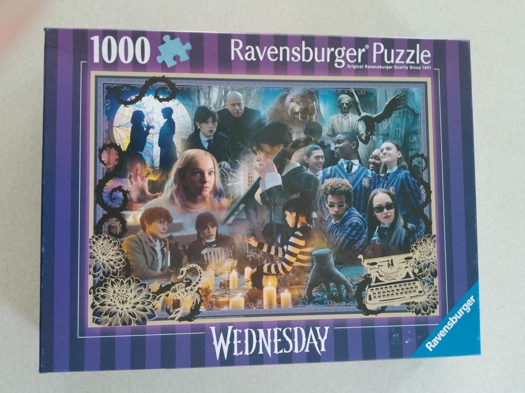 Wednesday puzzel Ravensburger 120012283 NIEUW 1000st, Ophalen of Verzenden, 500 t/m 1500 stukjes, Nieuw, Legpuzzel