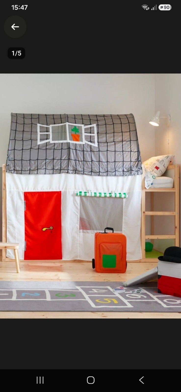 IKEA Kura huisje-tent, Ophalen, Gebruikt, Hoogslaper of Stapelbed, Minder dan 140 cm