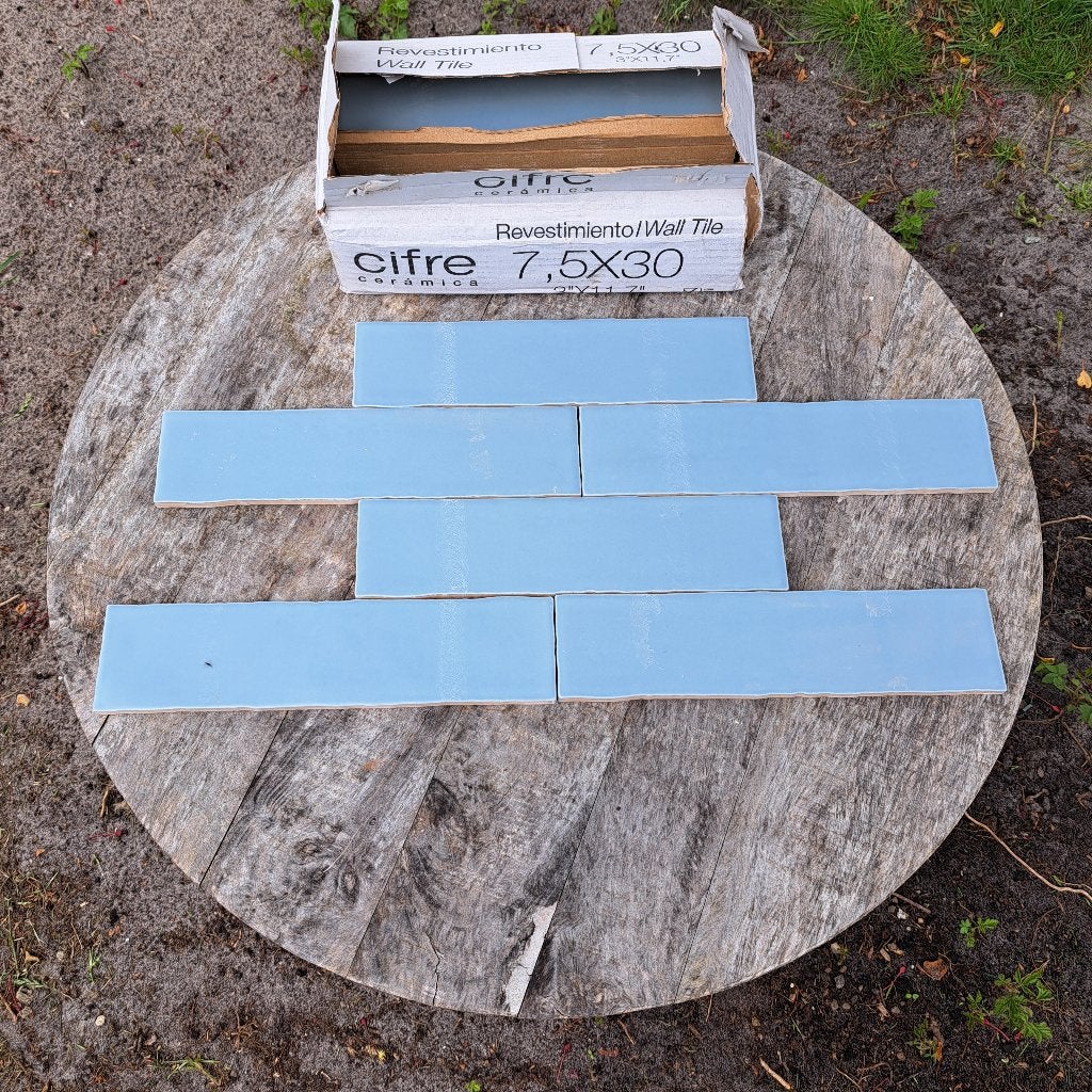 Wandtegel sky mate 7,5 x 30cm., 21 stuks, Ophalen, Nieuw, Minder dan 20 cm, 20 tot 40 cm