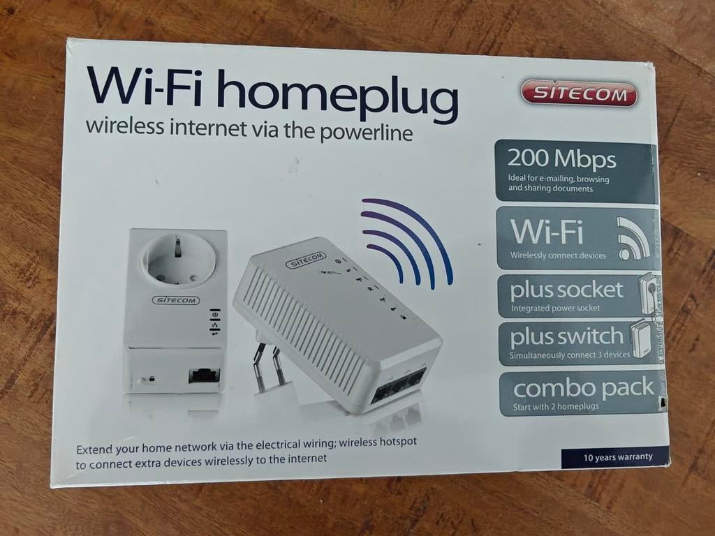 Sitecom Wi-Fi homeplug 200 Mbps, Ophalen, Zo goed als nieuw, Sitecom