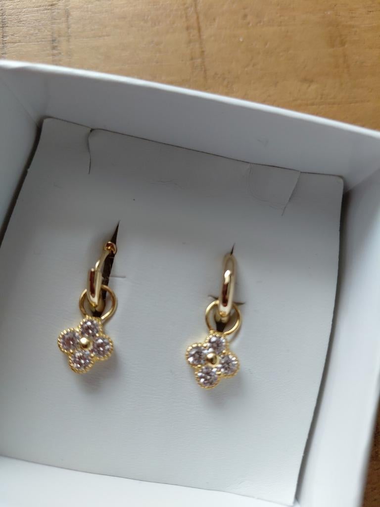 Zinzi Dames Oorringen met Hangers - 12mm buisdikte 2mm, Hangers, Nieuw, Goud, Zilver
