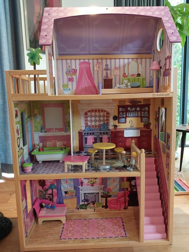 KidKraft Kayla Poppenhuis - Barbie Huis met Meubels, Ophalen, Zo goed als nieuw, Poppenhuis