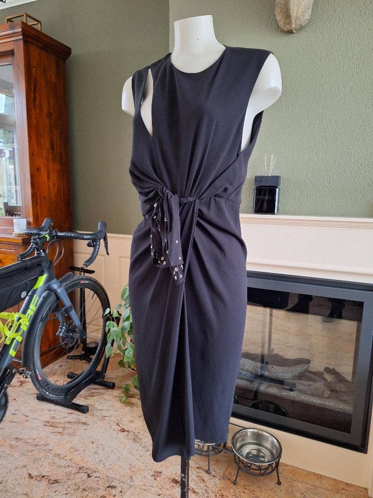 The Kooples zwart jurk jurkje L 42 44 LBD, Maat 38/40 (M), Verzenden, Zwart, Zo goed als nieuw