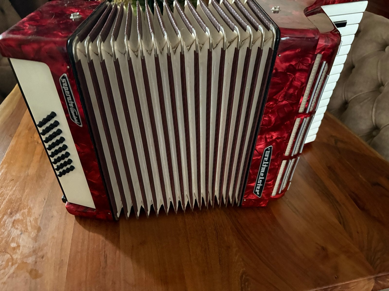 Weltmeister Seperato Standard Accordeon Rood, Ophalen, Gebruikt, Overige formaten, Toetsaccordeon
