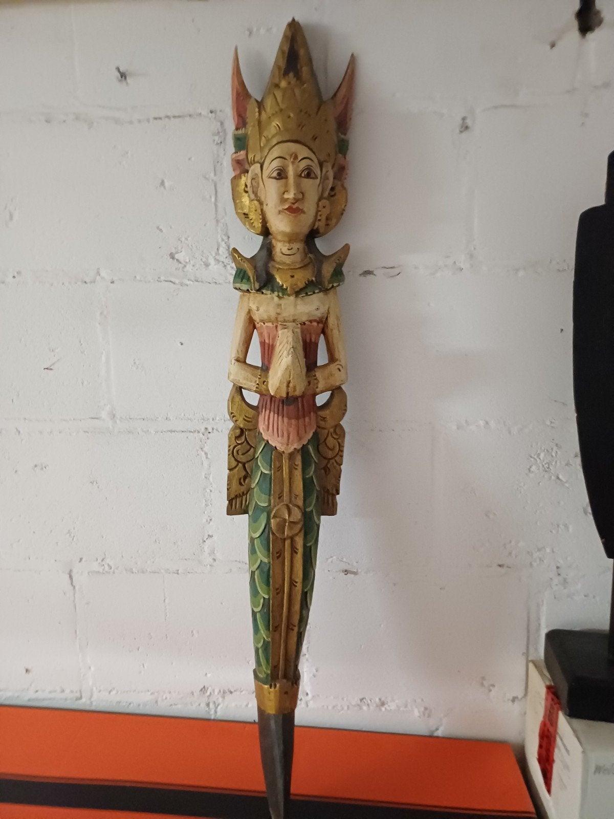 Vintage Balinees Houten Beeld - Danseres, Ophalen