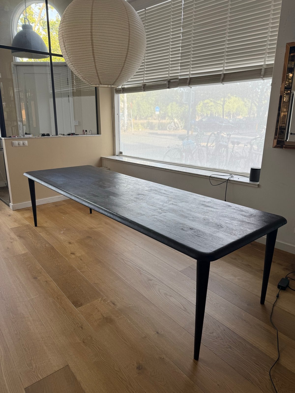 Elegante massief mango houten eettafel 300x100cm - Zwart, Huis en Inrichting, Tafels | Eettafels, Ophalen, 100 tot 150 cm, 200 cm of meer