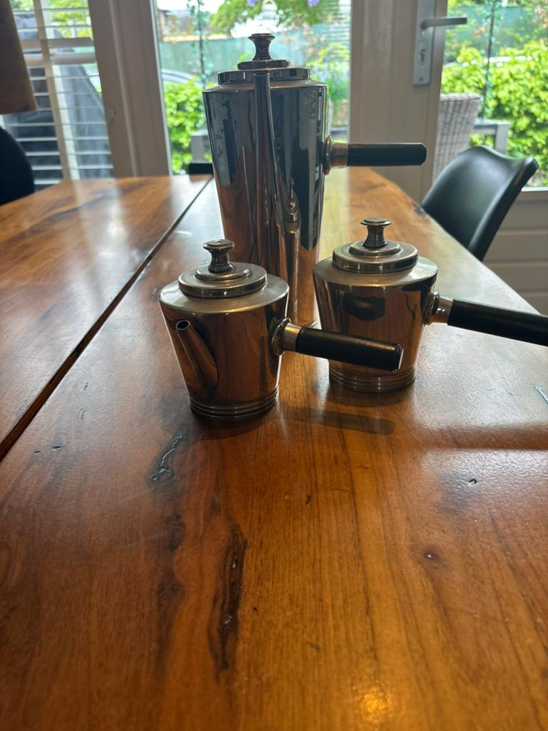 Vintage Brian Highland Sheffield Koffie/Theeservies, Ophalen of Verzenden, Zilver