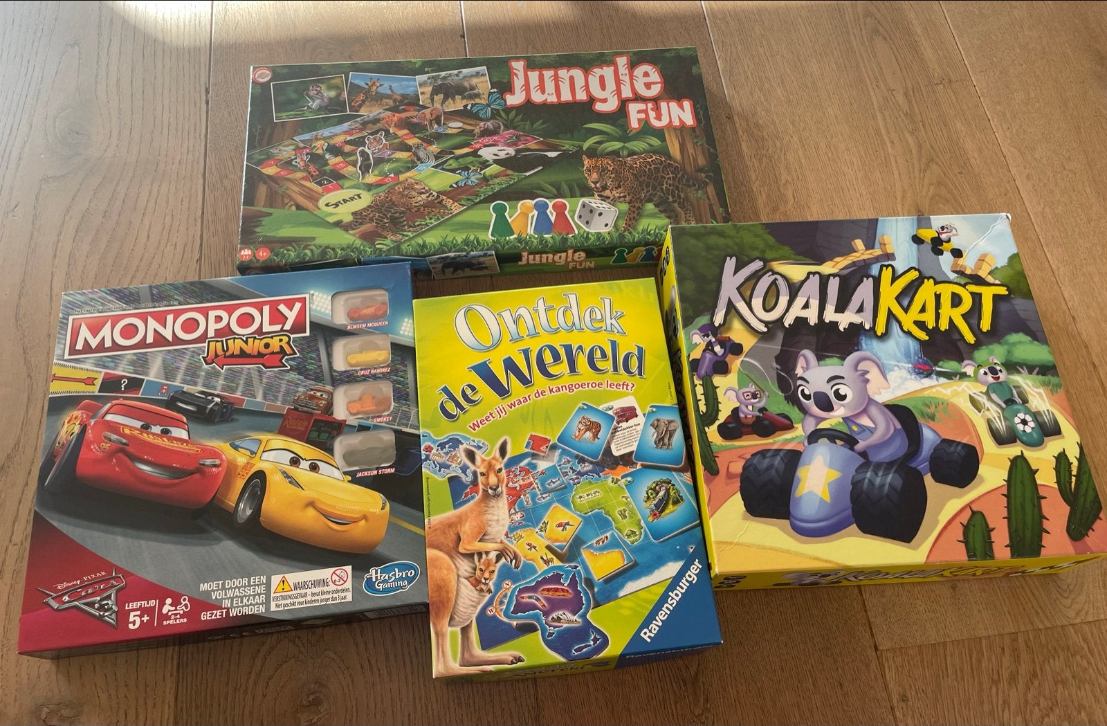 Leuke bordspellen voor kinderen: Monopoly Junior, Koala Kart, Ophalen of Verzenden, Zo goed als nieuw