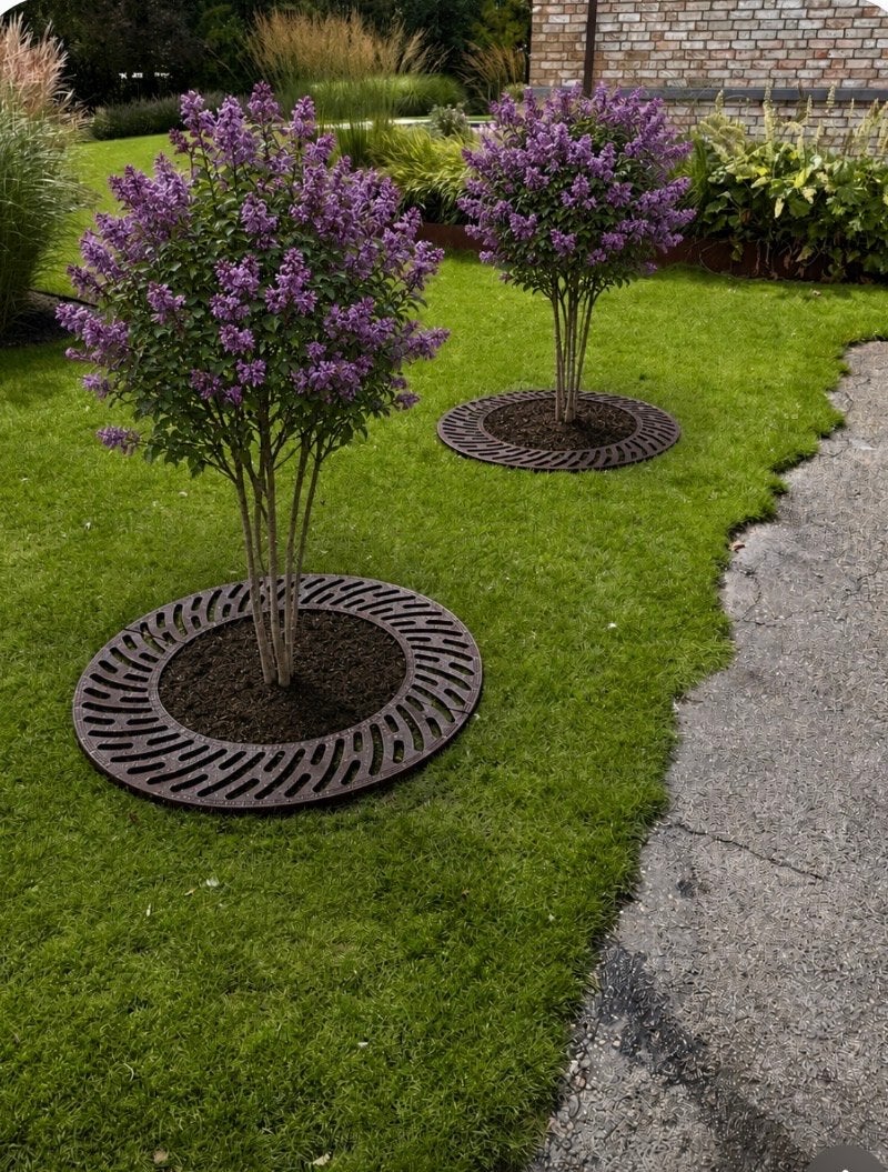 Decoratieve boomrooster van gietijzer 2 stuks, Tuin en Terras, Ophalen, Gebruikt