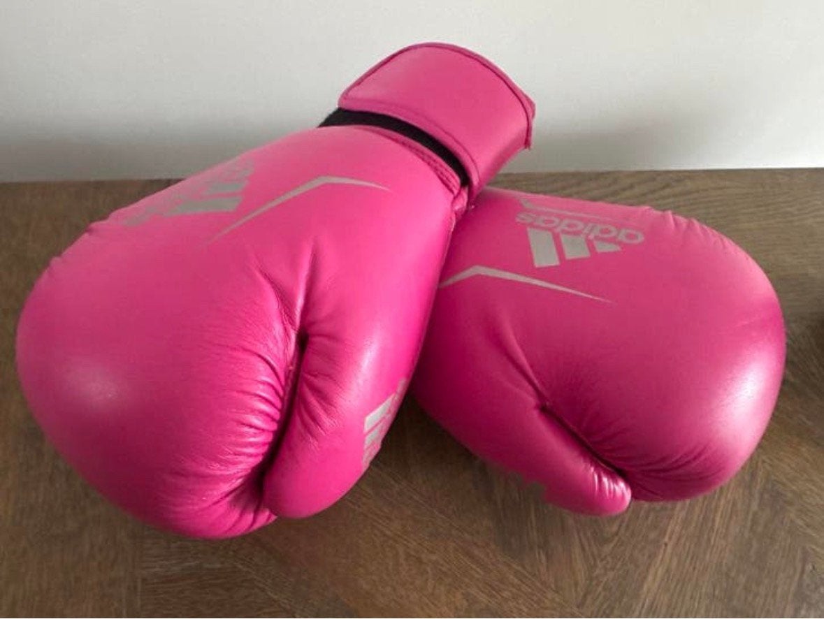 Adidas Bokshandschoenen roze, Ophalen, Gebruikt, Bokshandschoenen