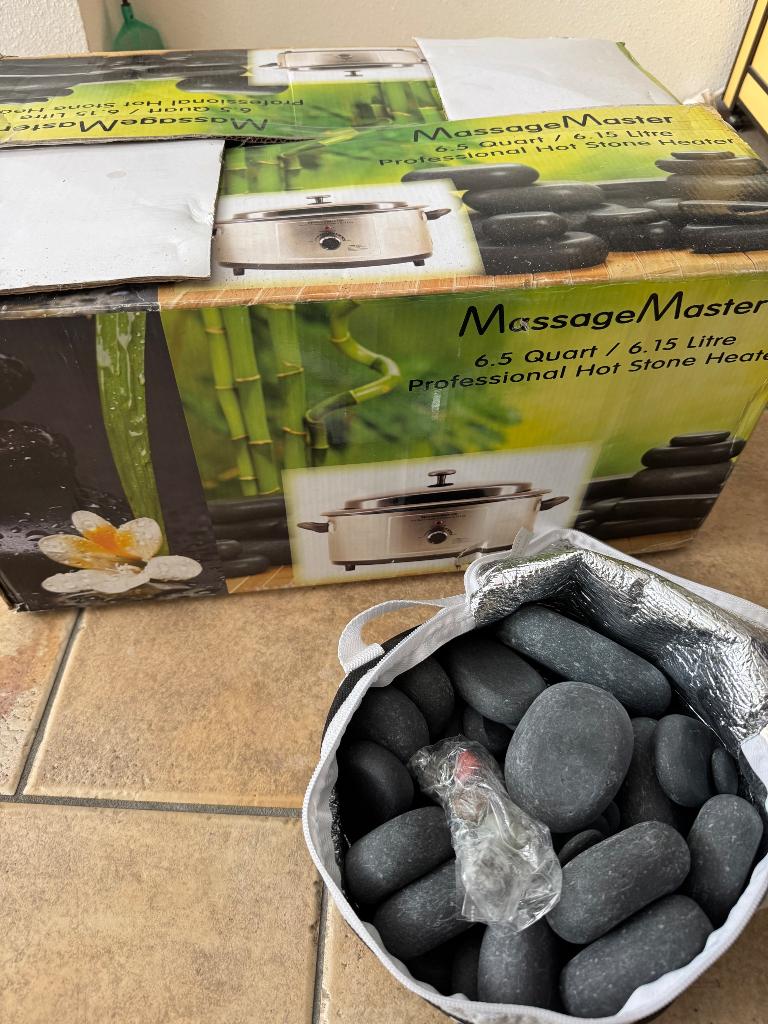 Hotstone massage set compleet, Ophalen, Zo goed als nieuw, Hotstone