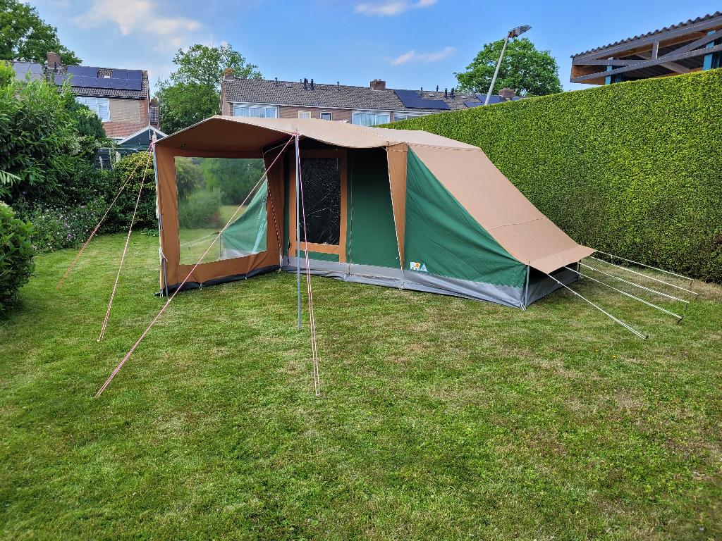De Wit Tent met vaste kuip + extra's in overleg, Caravans en Kamperen, Ophalen, Gebruikt, Tot en met 4