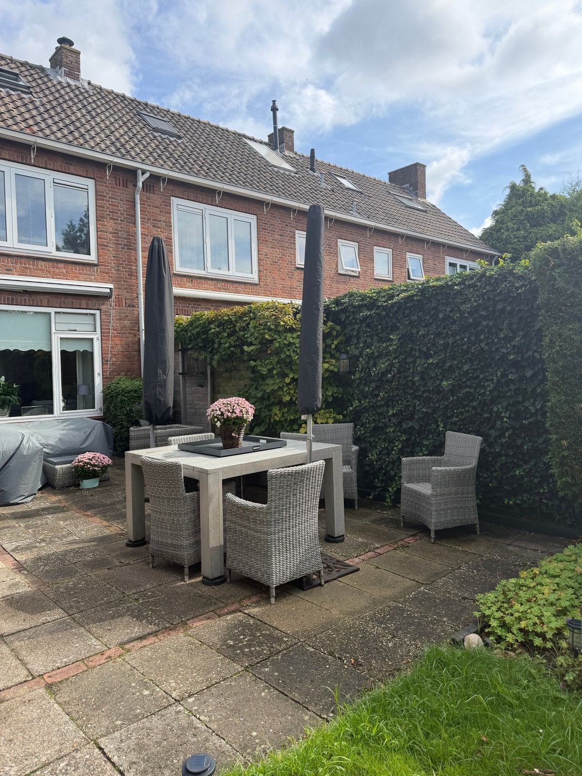 Nette Tuinset met 6 stoelen en tafel, Ophalen, Gebruikt, Eettafel, 6 zitplaatsen