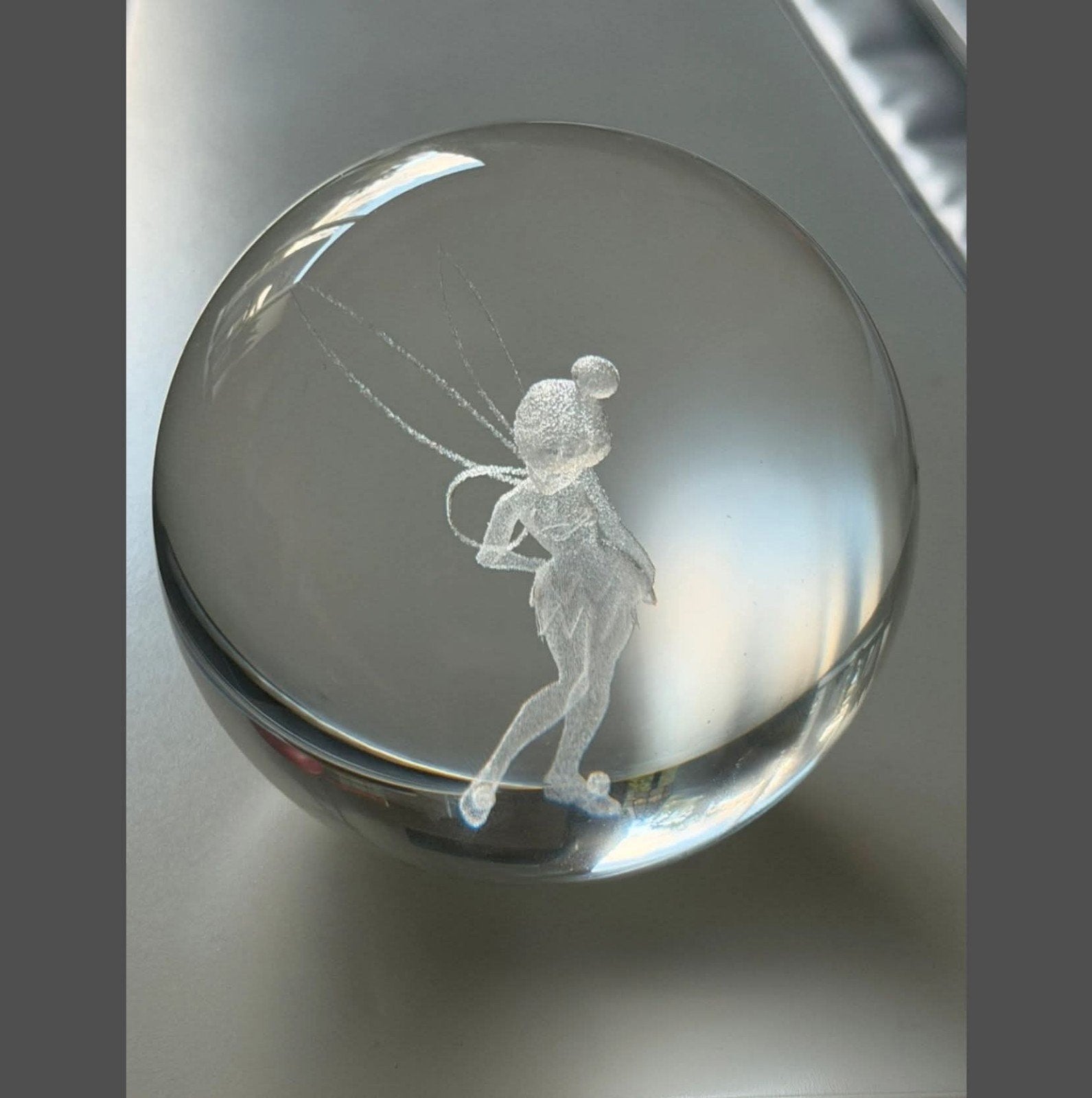 3D Disney Tinkerbell Glazen Bol Presse-papier, Verzamelen, Ophalen of Verzenden