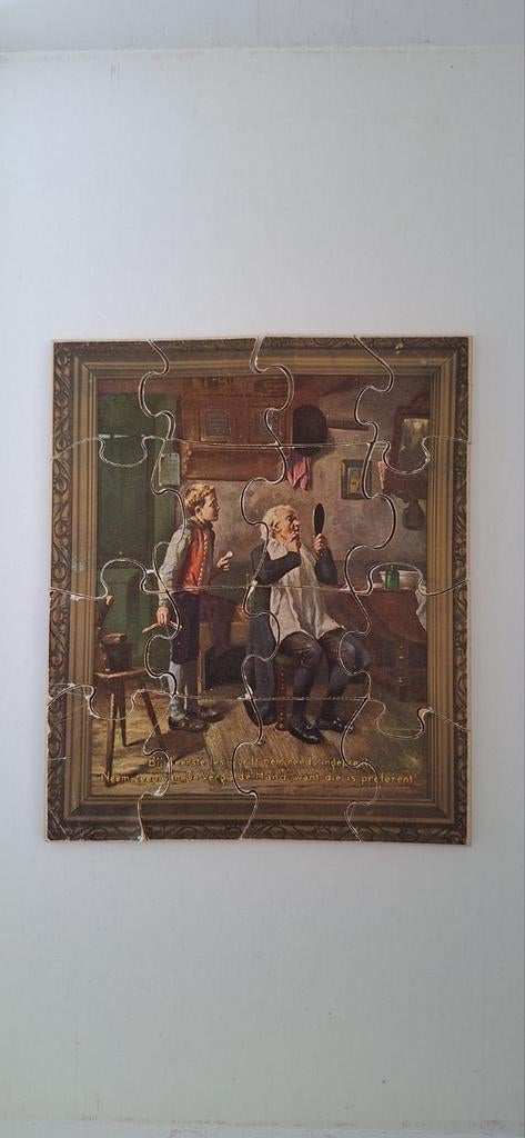 Retro Houten puzzeltje van De Verguldde Hand, Ophalen
