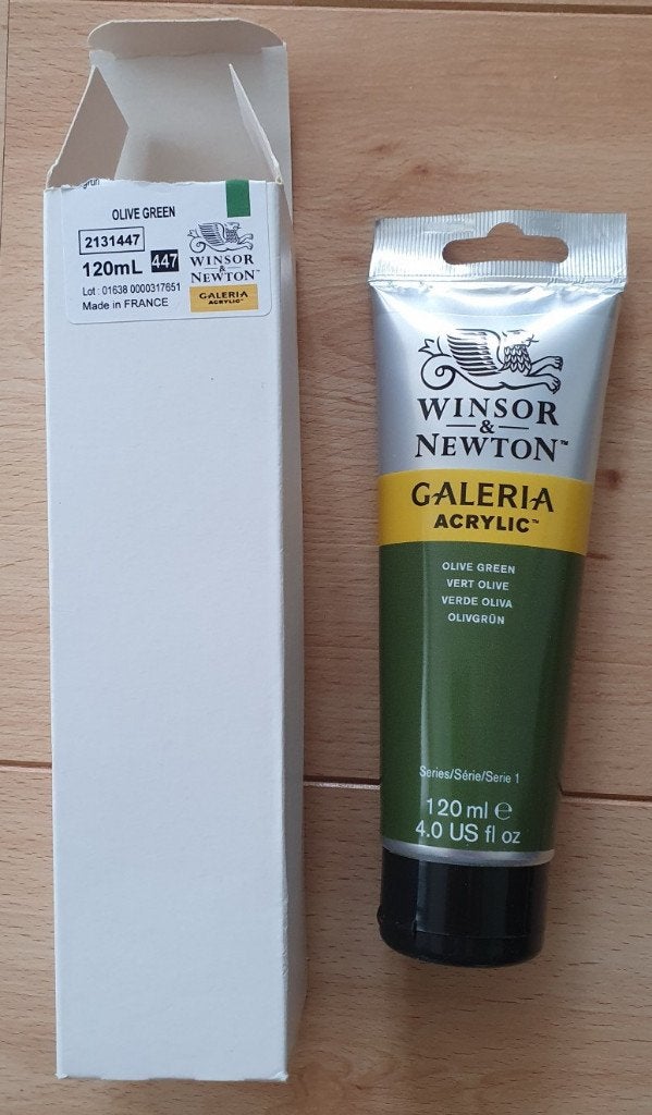 Acrylverf - Olive green (447), Ophalen, Zo goed als nieuw, Acrylverf