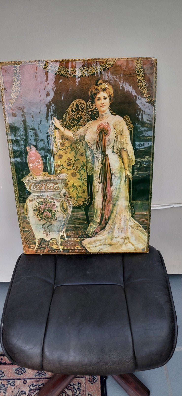 Vintage Coca-Cola reclamebord jaren '50/'60, Verzamelen, Ophalen