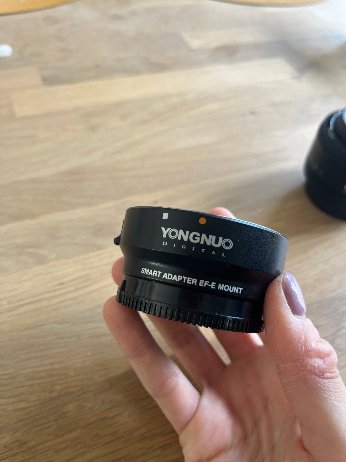 Yongnuo Smart Adapter EF-E Mount NEX, Audio, Tv en Foto, Fotografie | Lenzen en Objectieven, Ophalen of Verzenden, Zo goed als nieuw