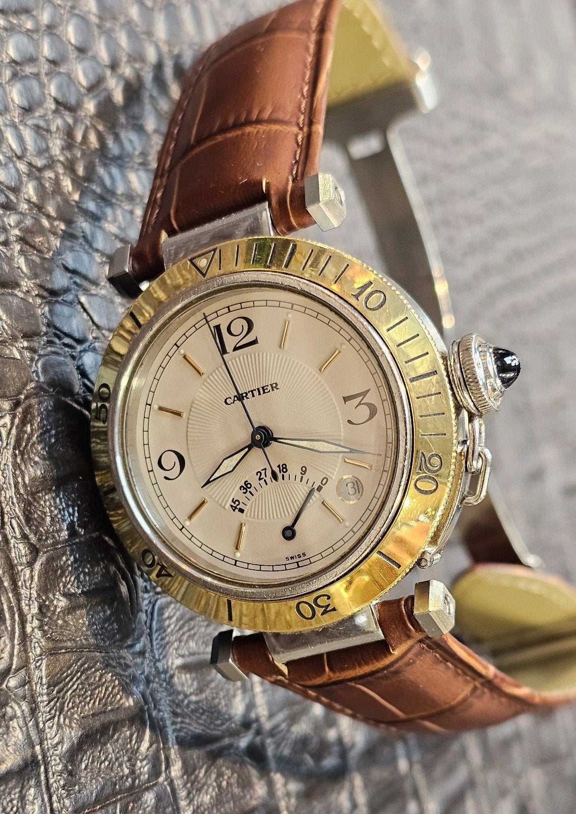 Cartier Pasha originele 18k gouden bezel, Ophalen of Verzenden, Nieuw, Goud, Overige merken