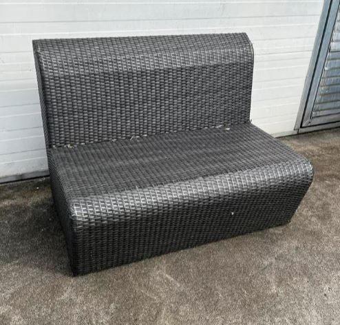 1 stuks horeca Wicker rotan buiten bankjes, Ophalen, Gebruikt