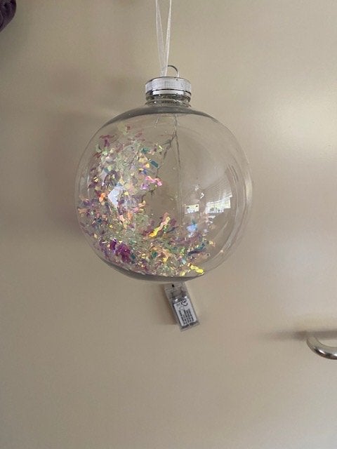 kerstbal met verlichting doorsnede 20 cm, Ophalen of Verzenden, Zo goed als nieuw
