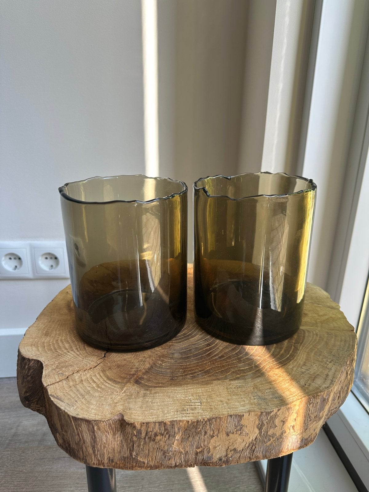 Unieke Riverdale Rookglas Vazen, Ophalen, Zo goed als nieuw, Overige kleuren, Glas