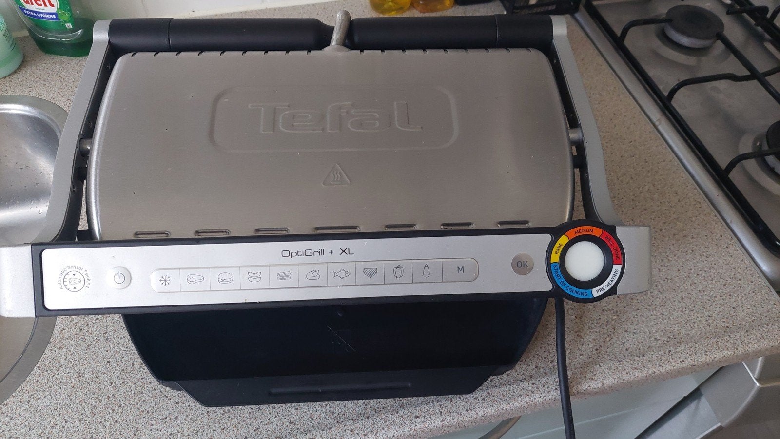 Tefal OptiGrill+ XL Contactgrill - Zo goed als nieuw, Ophalen of Verzenden, Vaatwasmachinebestendig, Zo goed als nieuw, Tafelgrill