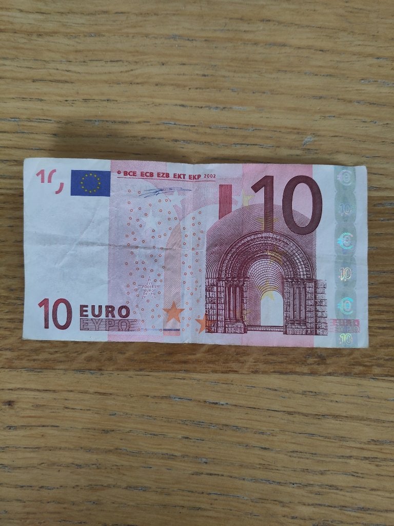 Eurobiljet 10 euro 2002, Ophalen of Verzenden, 10 gulden, Los biljet