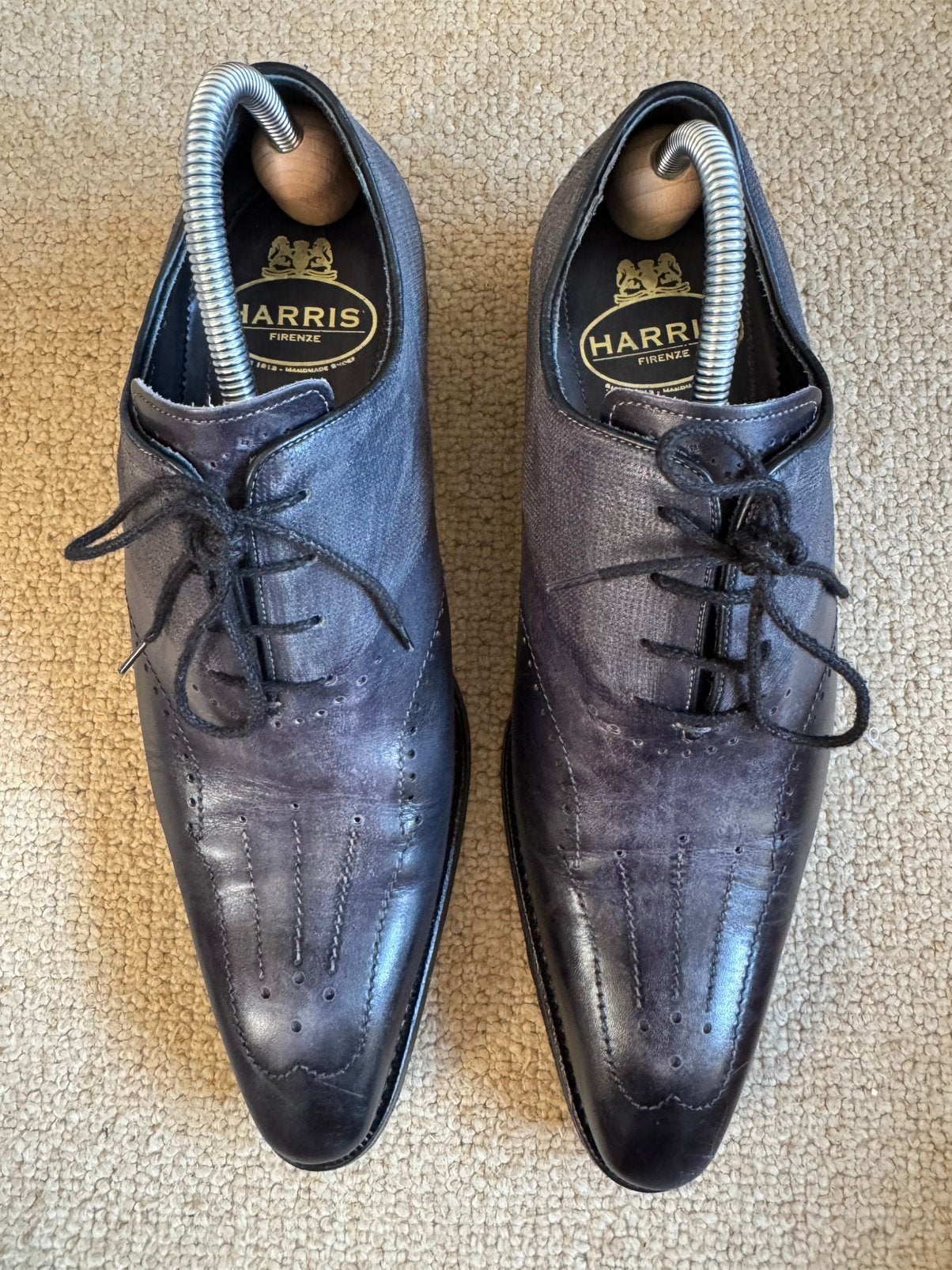 Harris, herenschoen 7,5-licht/donker grijs,42 prima conditie, Kleding | Heren, Schoenen, Overige kleuren, Ophalen of Verzenden