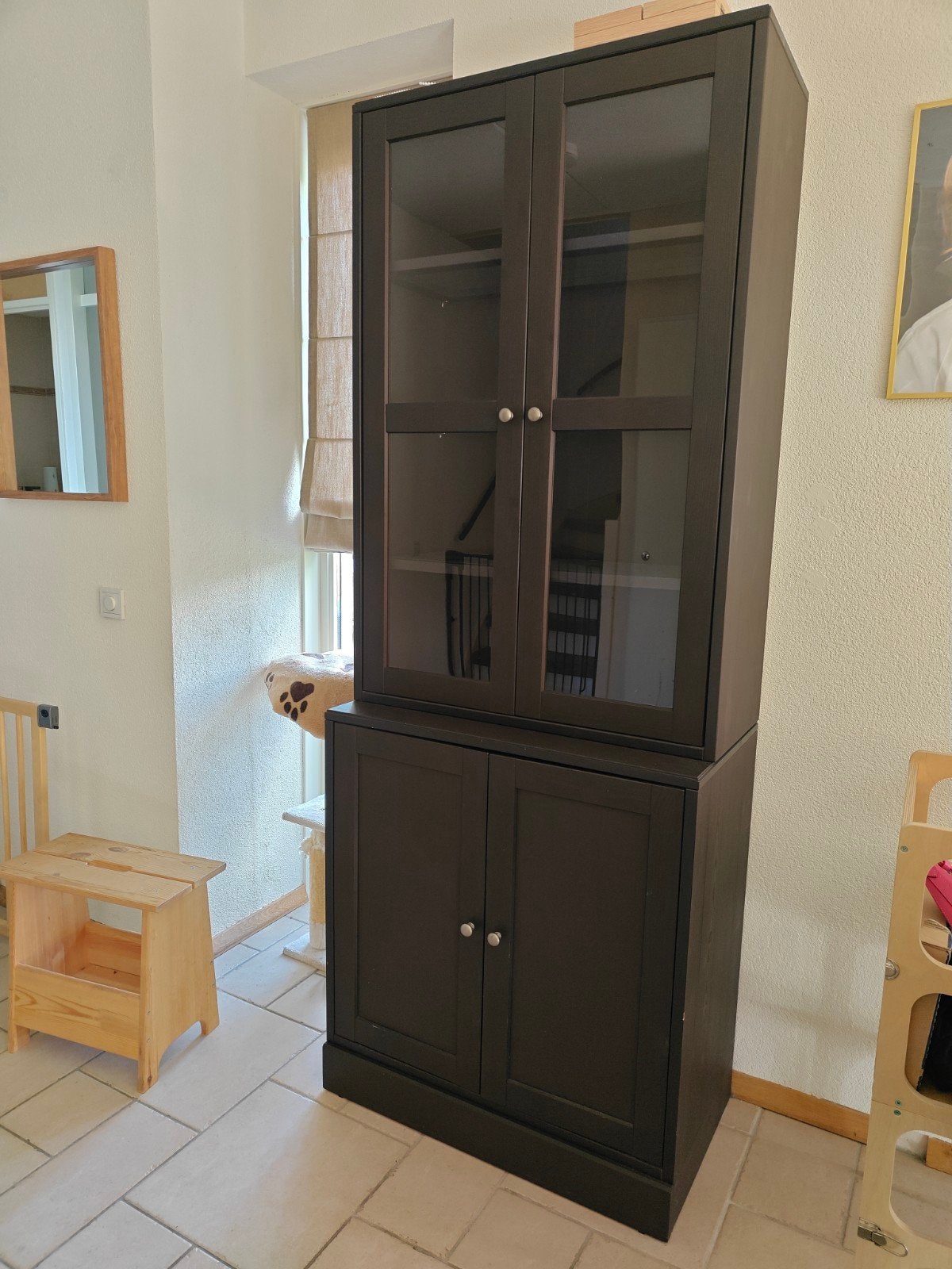 IKEA vitrinekast - boekdisplay en cabinet, Ophalen, Gebruikt, 25 tot 50 cm, 50 tot 100 cm