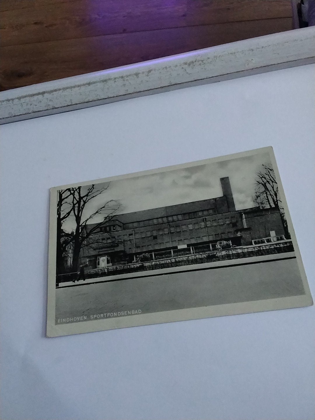 Oude ansichtkaart Eindhoven Sportfondsenbad 1942, Verzamelen, Ophalen of Verzenden, 1940 tot 1960, Gelopen, Noord-Brabant