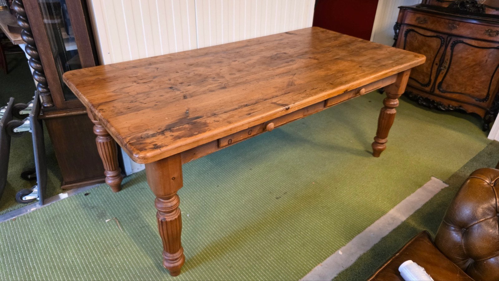 grote grenen houten Franse boerentafel, Ophalen