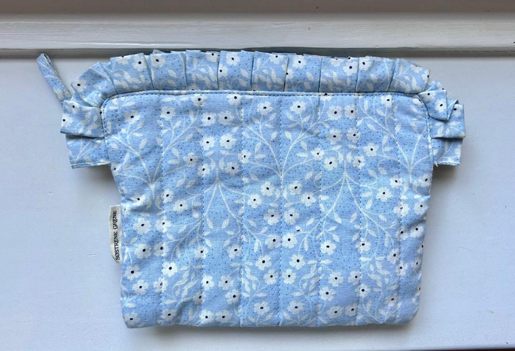 toilettas Søstrene Grene bloemenpatroon ruches, Ophalen of Verzenden, Nieuw, Blauw, Dame