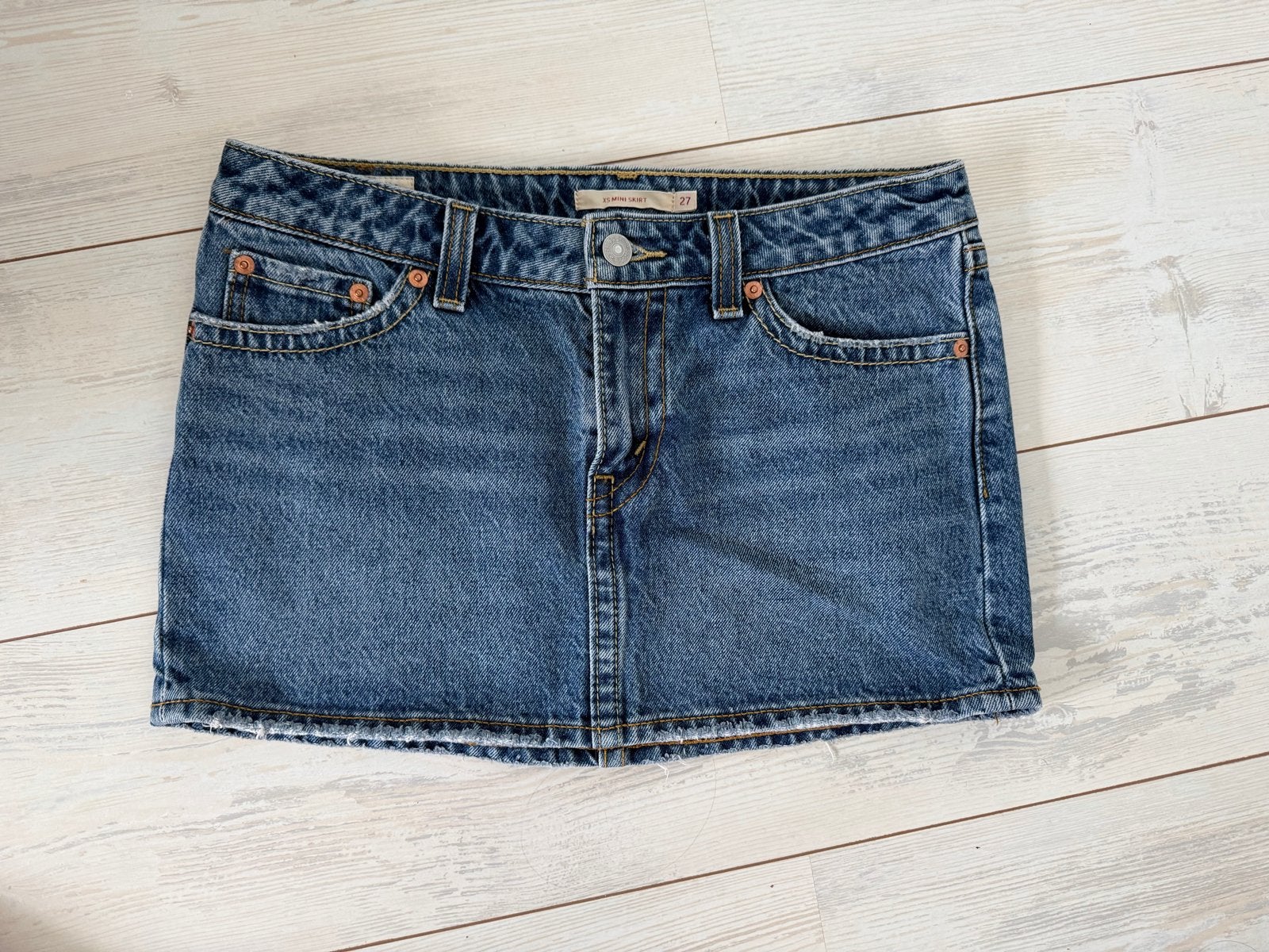 Levi's Premium spijkerrokje XS Mini Skirt, Blauw, Ophalen of Verzenden, Zo goed als nieuw, Maat 36 (S)