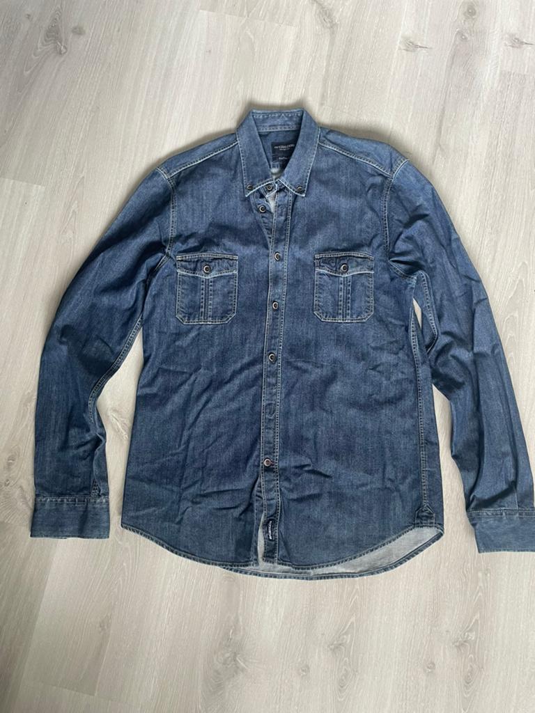 McGregor overhemd. Spijkerstof. Maat M., Ophalen of Verzenden, Zo goed als nieuw, Blauw