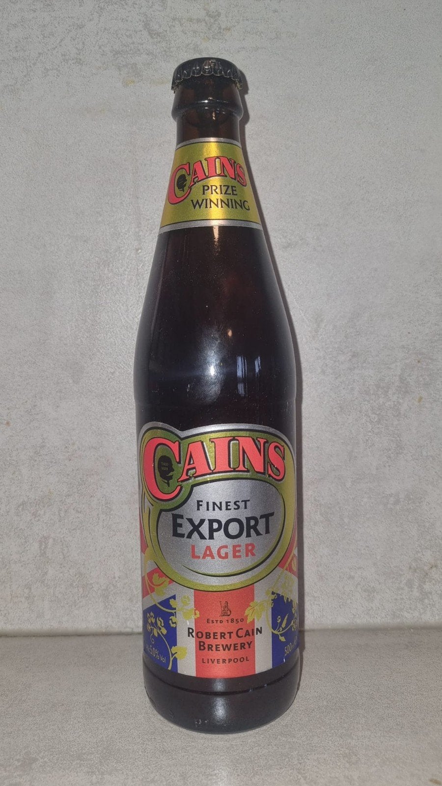 Cains Export Lager '10 - Robert Cain Brewery, Liverpool, Verzamelen, Ophalen of Verzenden, Zo goed als nieuw, Flesje(s), Overige merken
