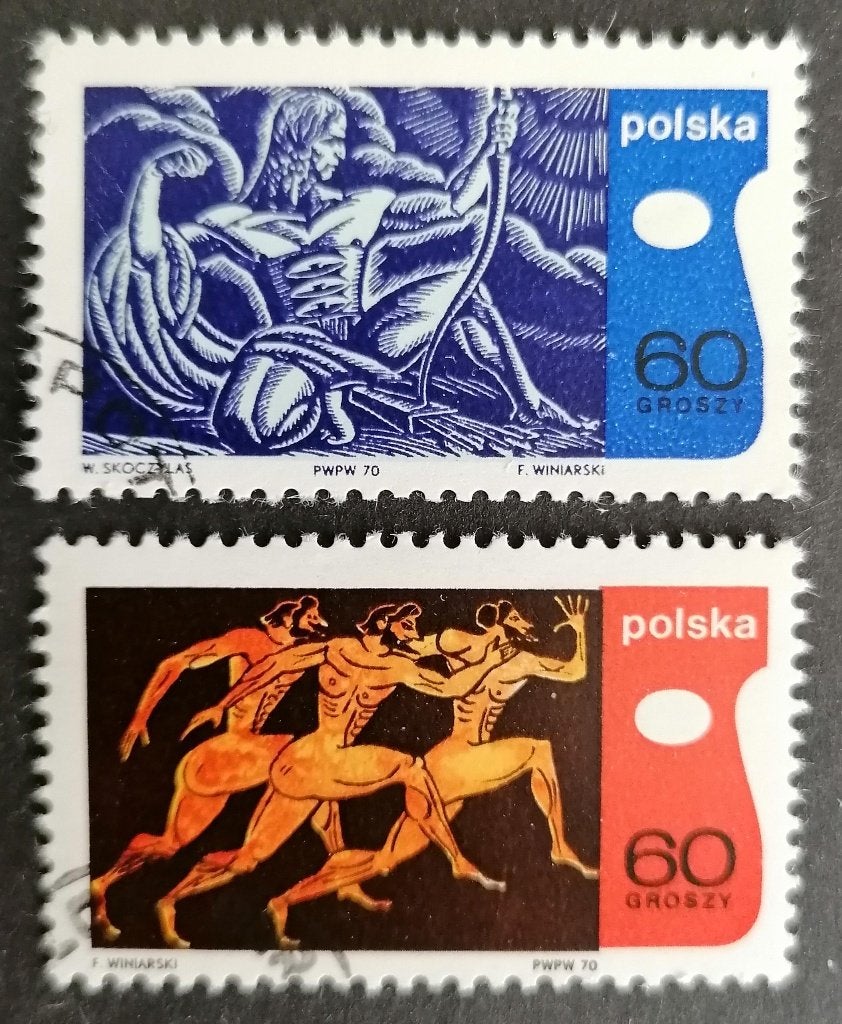 POLEN - Olympische Academie 1970, Postzegels en Munten, Postzegels | Europa | Overig, Verzenden, Polen, Gestempeld