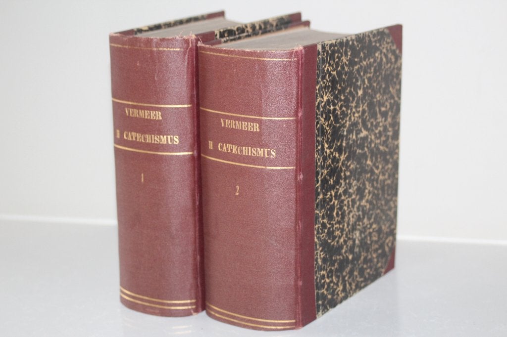 Justus Vermeer - Catechismusverklaring 2 delen (1752/1754), Ophalen of Verzenden, Gelezen, Christendom | Protestants