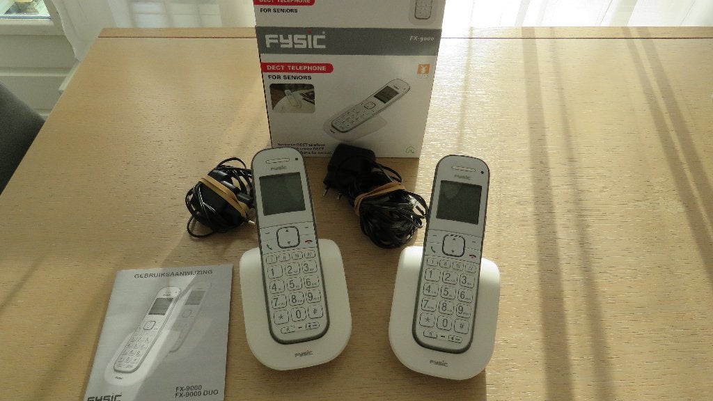 Fysic telefoon, 2 handsets, grote toetsen, Telecommunicatie, Vaste telefoons | Handsets en Draadloos, Ophalen of Verzenden, Zo goed als nieuw