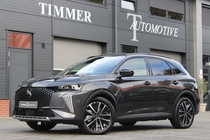 DS 7 1.6 PHEV 225pk Etoile + Zeer compleet + Panoramadak + L, Auto's, Verwarmde buitenspiegels, Gebruikt, Zwart, 4 cilinders