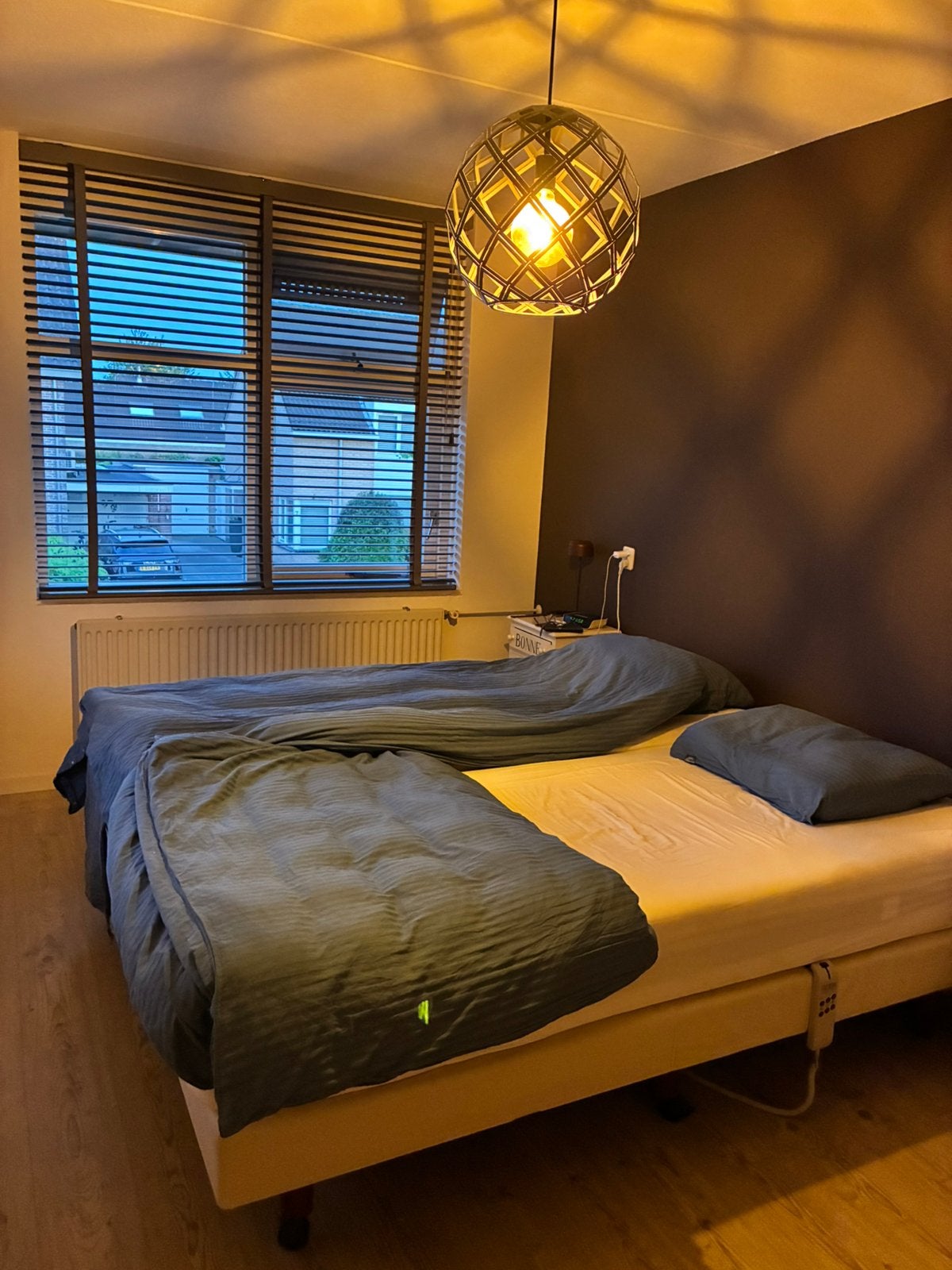 Boxspring 2 pers 90x210 elektrisch verstelbaar, Ophalen, 90 cm, Eenpersoons, 210 cm