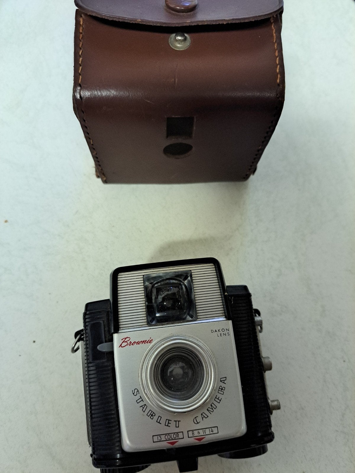 Vintage Kodak Brownie Starlet Camera met leren tas, Ophalen of Verzenden