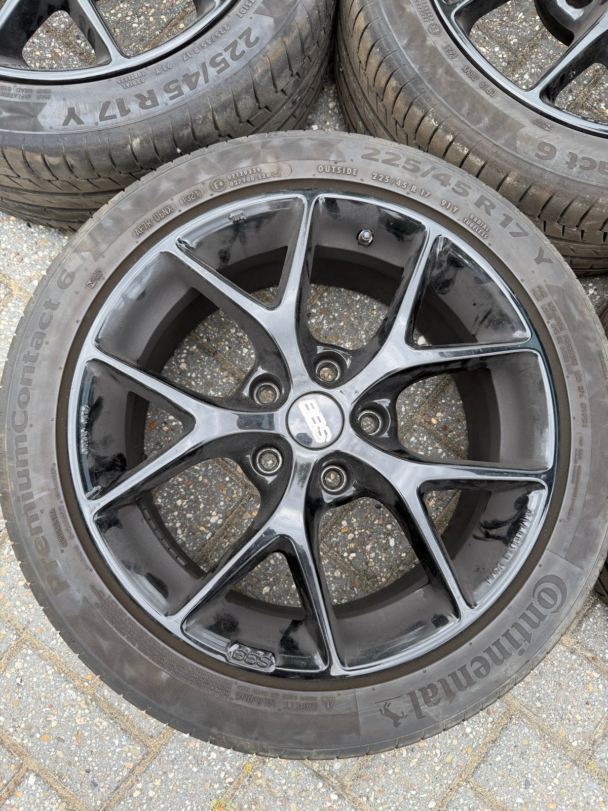 BBS Velgen met Continental PremiumContact 6 Banden, Auto-onderdelen, Banden en Velgen, Banden en Velgen, Zomerbanden, 17 inch